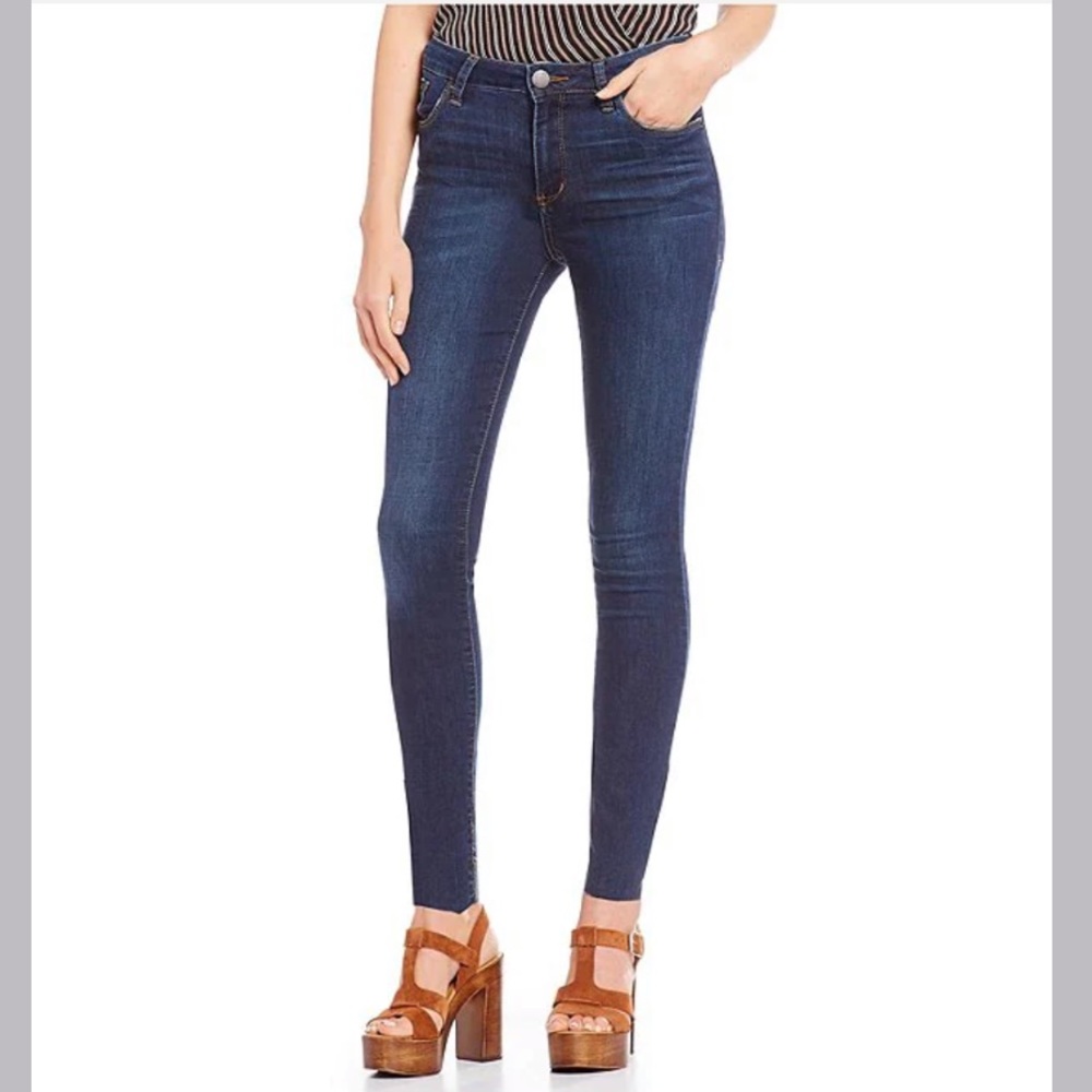 STS Blue Ellie High Rise Raw Edge Hem Ankle Skinny Jeans